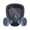 Biohazard mask equipment isolated icon