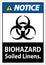 Biohazard Notice Label Biohazard Soiled Linens