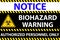 Biohazard quarantine symbol for COVID-19