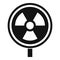 Biohazard radioactive icon, simple style