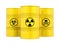 Biohazard, Radioactive and Poisonous Barrels Isolated