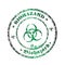 Biohazard rubber stamp