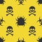 Biohazard seamless pattern. Sign of biological threat. Radiation.