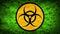 Biohazard Sign Over Green Toxic Substance