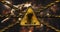Biohazard sign over world map blazing in fire and flames 3D Rendering
