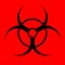 Biohazard sign. Warning radiation hazard