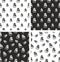 Biohazard Suit & Gasmask Avatar Big & Small Aligned & Random Seamless Pattern Set