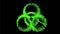 Biohazard Symbol Flickering 2D Animation