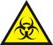 Biohazard symbol sign of biological threat alert