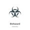 Biohazard vector icon on white background. Flat vector biohazard icon symbol sign from modern chemistry collection for mobile