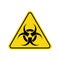 Biohazard warning icon, hazard sign . Vector illustration.