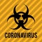 Biohazard warning sign. Danger and biohazard label sign Coronavirus outbreak. Disease prevention, control and management