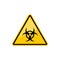 Biohazard warning sign isolated biological alert