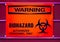 BIOHAZARD warning sign, medical waste