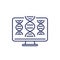 bioinformatics icon, analysis of biological data