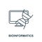 Bioinformatics icon. Line element from bioengineering collection. Linear Bioinformatics icon sign for web design