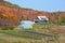Biologic farm in fall time farm in country side of Bromont