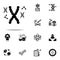 biological, chromosome, DNA icon. Genetics and bioenginnering icons universal set for web and mobile
