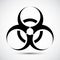 Biological Hazard Black Icon On White Background