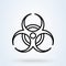 Biological hazard. Line danger zone symbol. illustration vector