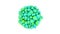 Biological model. Virus or bacterium sphere. Infection concept. 3d rendering