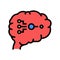 biological neural network color icon vector illustration