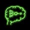 biological neural network neon glow icon illustration