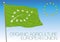 Biological and Organic agriculture European Union Flag and symbol