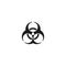 Biological risk symbol on white background