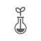 Biological, science icon. Gray vector graphics