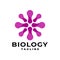 Biological shape logo vector template. biology vector graphic. science graphic themed