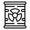 Biological station barrel icon outline vector. Futuristic energy