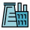 Biological station factory icon vector flat