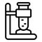 Biological test tube icon outline vector. Research energy