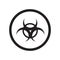 Biological warning icon vector sign and symbol isolated on white background, Biological warning logo concept