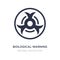 biological warning icon on white background. Simple element illustration from Medical concept