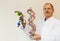 Biologist shows DNA and mRNA