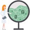 Biologists study structure of plant cell. Biological research with green sample in laboratory