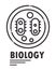 Biology bacteria analysis science element line icon style