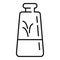 Biology herbal bottle icon, outline style