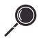 Biology magnifying glass research science element silhouette icon style