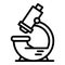 Biology microscope icon, outline style