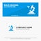 Biology, Microscope, Science SOlid Icon Website Banner and Business Logo Template