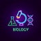 Biology Neon Label