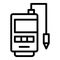 Biology ph meter icon, outline style