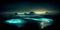 Bioluminescence. Bio luminescent ocean. ai generated.  Bioluminescent plankton in the sea