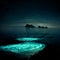 Bioluminescence. Bio luminescent ocean. ai generated.  Bioluminescent plankton in the sea