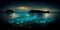 Bioluminescence. Bio luminescent ocean. ai generated.  Bioluminescent plankton in the sea