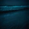 Bioluminescent algae in the ocean, luminous landscape