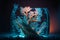 Bioluminescent Coral in a Designer Concept Design Aquarium